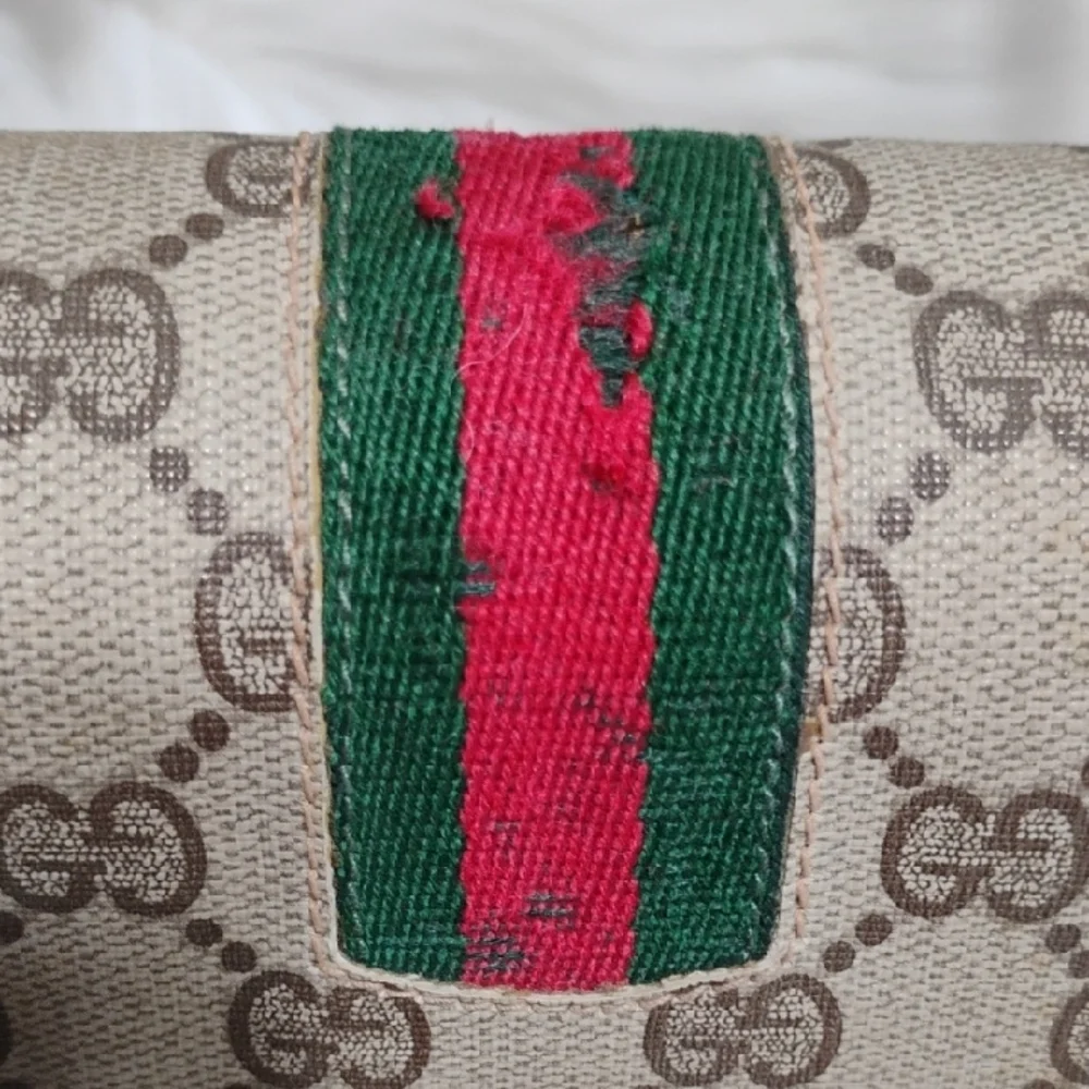 SALE! Auth Gucci Ophidia GG Monogram Supreme Sherry Line Vintage Shoulder Bag - Picture 12 of 16